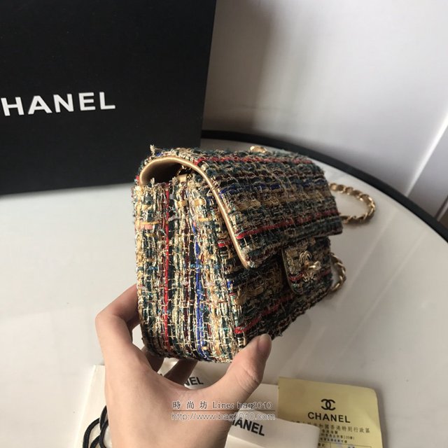 Chanel女包 高級毛呢系列 香奈兒斜挎休閒時尚女包 香奈兒鏈條包  djc3259